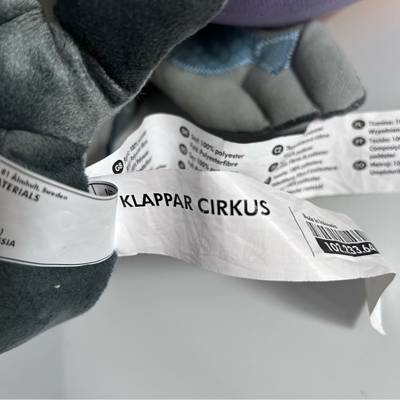 IKEA Klappar Cirkus Grey Seal, Ball & Fish Circus Soft Plush 15” long - Picture 6 of 7